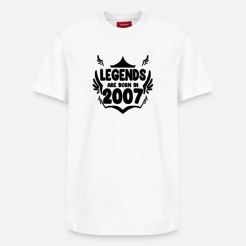 2007 - Born 2007 - Relaxed Unisex Supima Cotton T-Shirt – by SPREAD - white