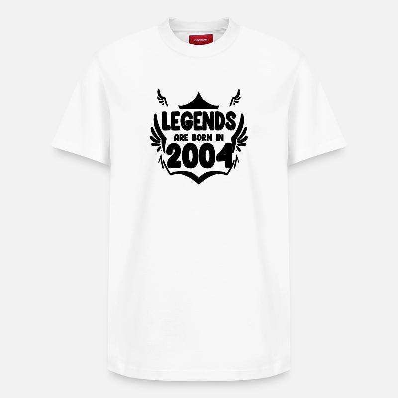 2004 - Né en 2004 - T-shirt unisexe décontracté en coton Supima – de SPREAD - blanc