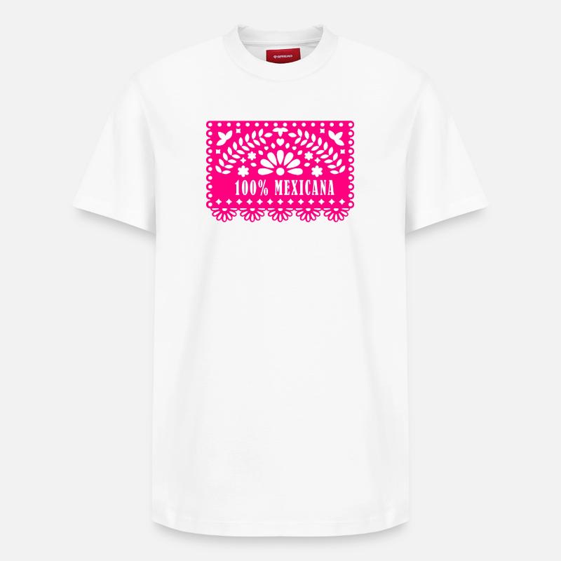100 MEXICAINS - T-shirt unisexe décontracté en coton Supima – de SPREAD - blanc
