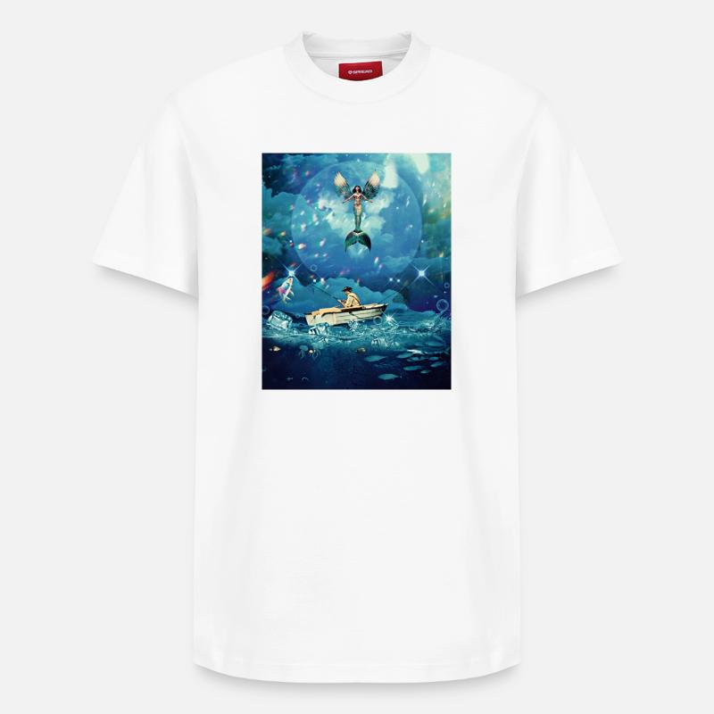 Océan magique - T-shirt unisexe décontracté en coton Supima – de SPREAD - blanc