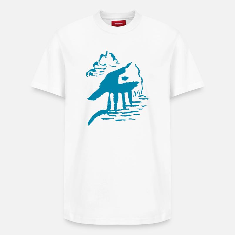 Abstrait - T-shirt unisexe décontracté en coton Supima – de SPREAD - blanc