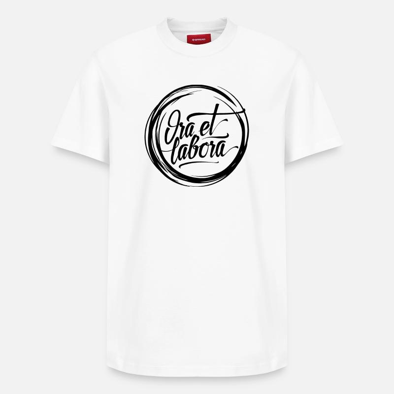 Ora et labora - T-shirt unisexe décontracté en coton Supima – de SPREAD - blanc