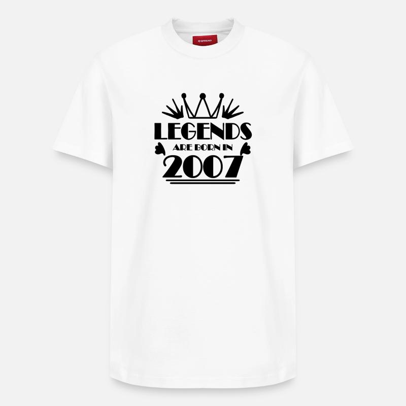 2007 - Born 2007 - Relaxed Unisex Supima Cotton T-Shirt – by SPREAD - white