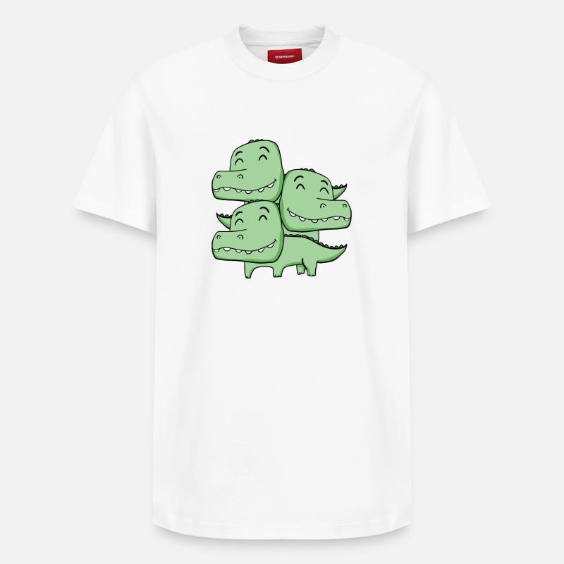 Crocodiles mignons - Crocodile - T-shirt unisexe décontracté en coton Supima – de SPREAD - blanc