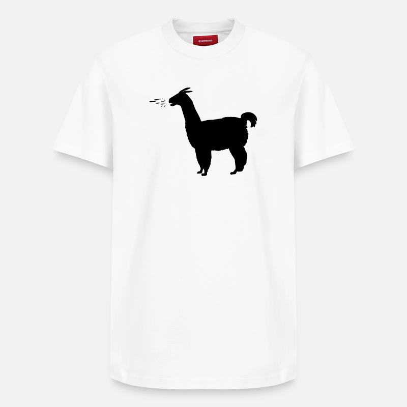 Crachats de lama - T-shirt unisexe décontracté en coton Supima – de SPREAD - blanc