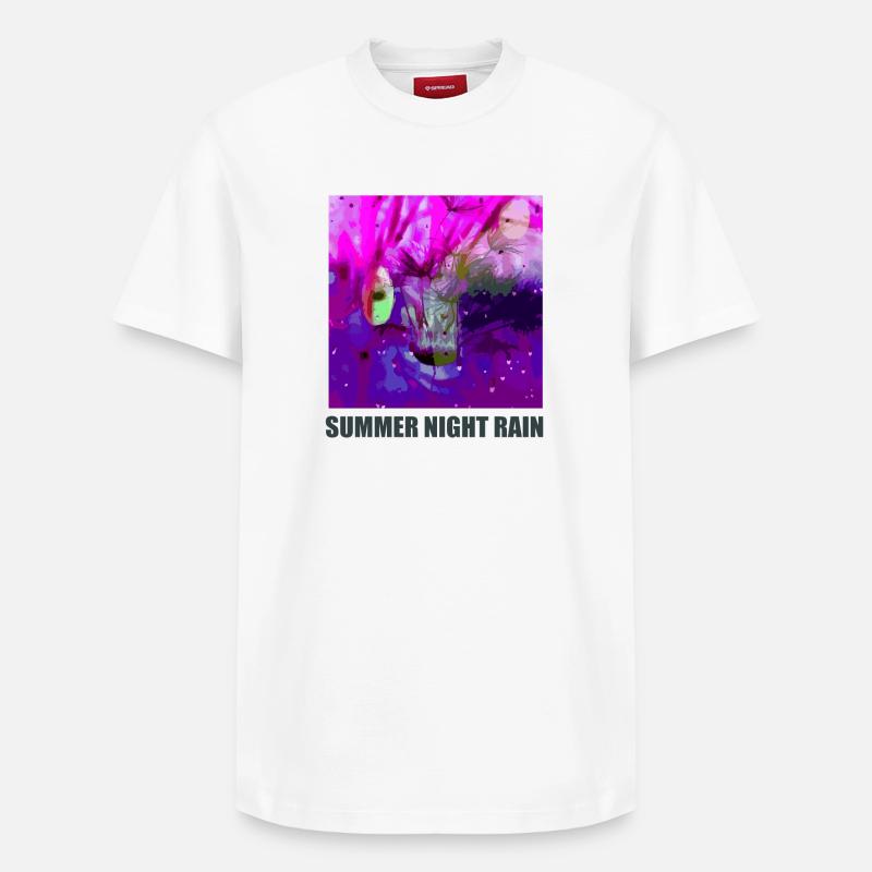 Nuit D’étéPluie Abstrait - T-shirt unisexe décontracté en coton Supima – de SPREAD - blanc