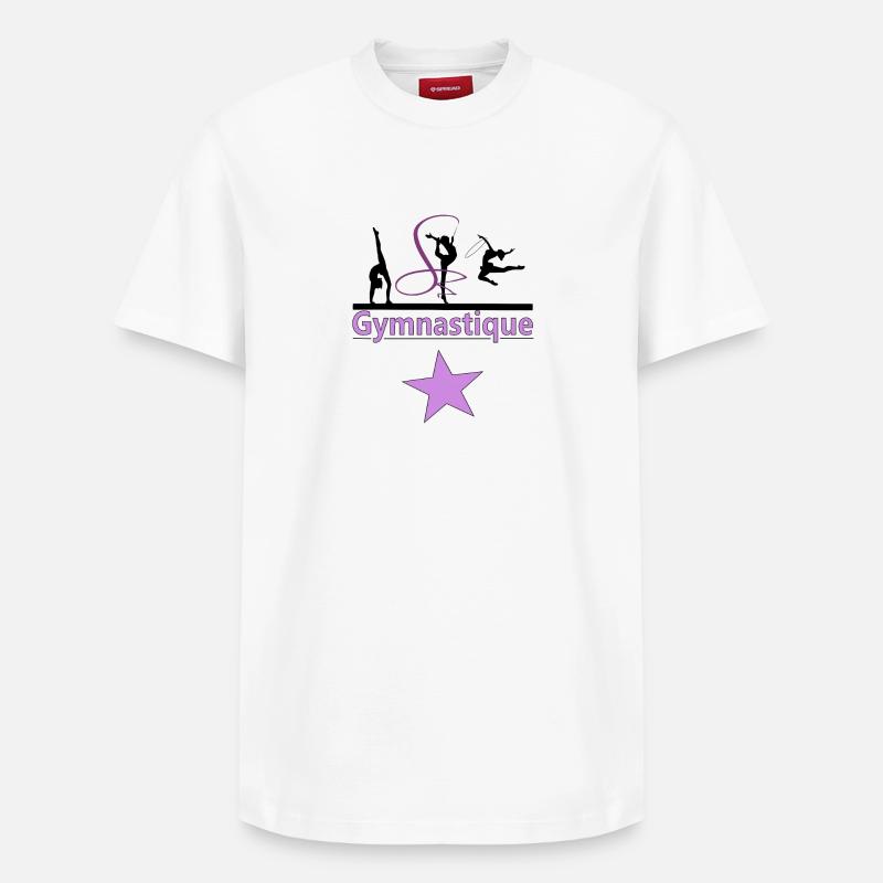 Gymnastique - T-shirt unisexe décontracté en coton Supima – de SPREAD - blanc