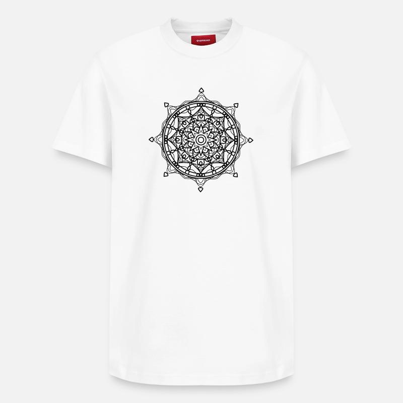 Mandala - T-shirt unisexe décontracté en coton Supima – de SPREAD - blanc