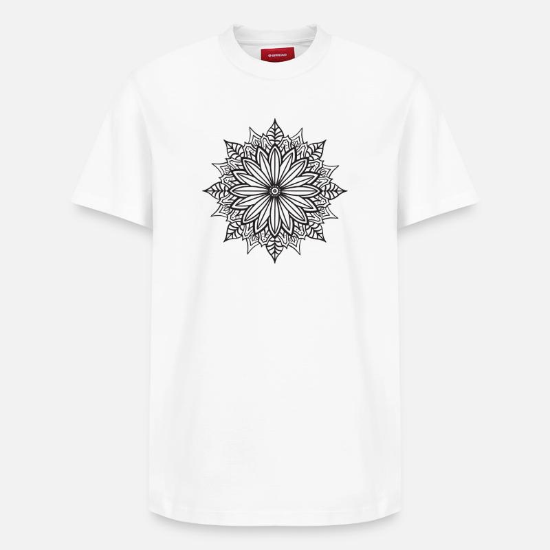 Mandala - T-shirt unisexe décontracté en coton Supima – de SPREAD - blanc