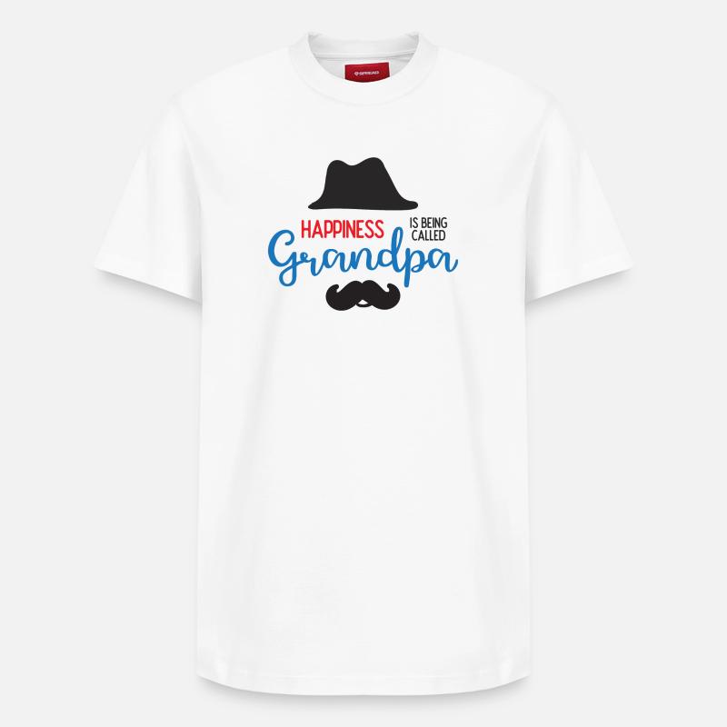 Happines wird Opa genannt - Relaxed Unisex Supima Cotton T-Shirt – von SPREAD - Weiß