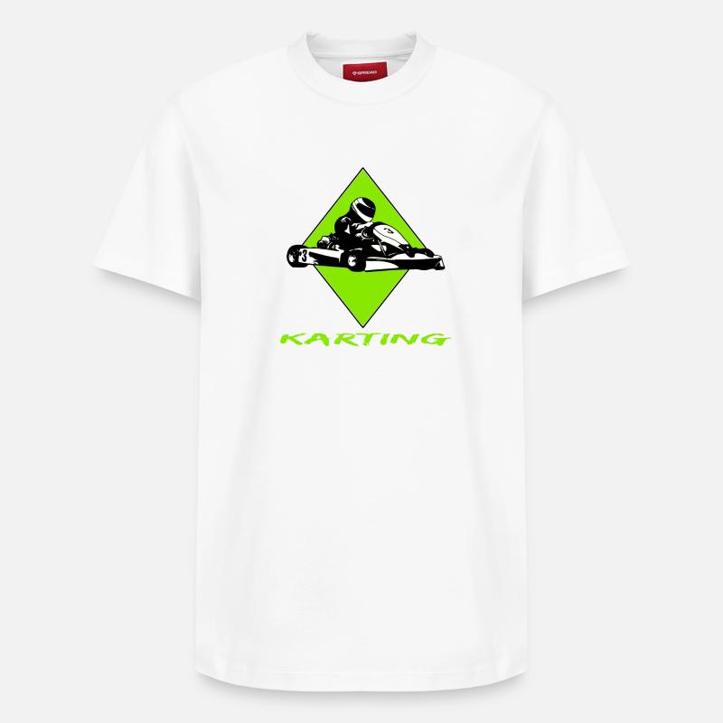 Karting - T-shirt unisexe décontracté en coton Supima – de SPREAD - blanc