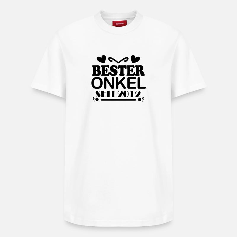 Bester Onkel seit 2012 - Relaxed Unisex Supima Cotton T-Shirt – von SPREAD - Weiß
