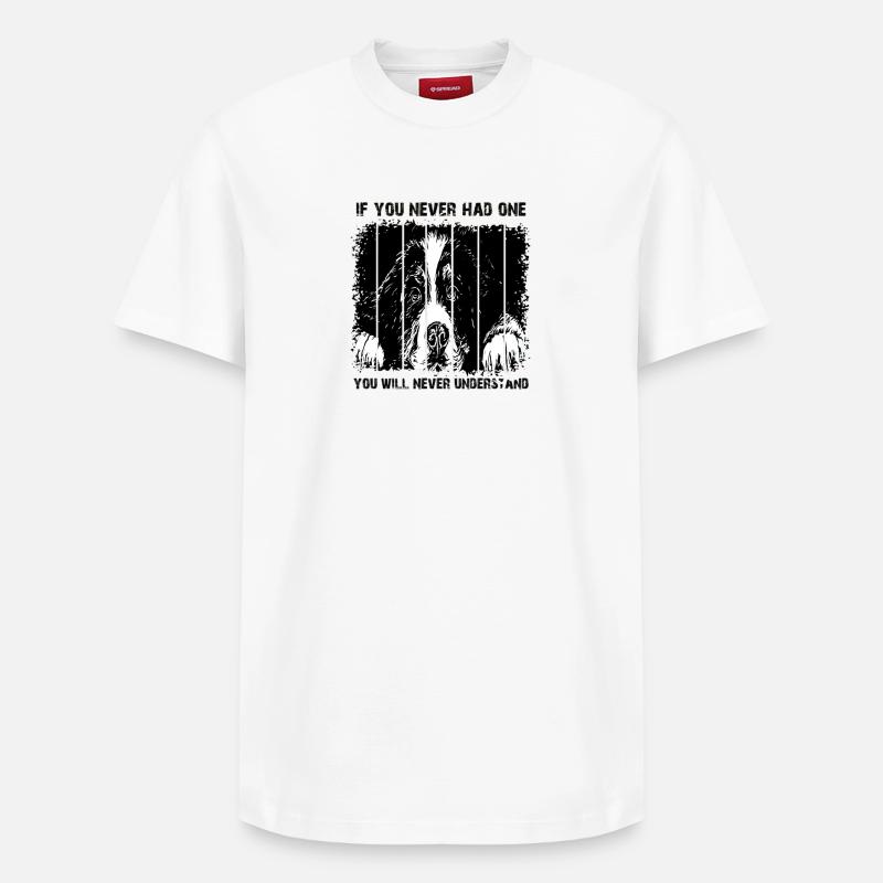 Bouvier bernois - T-shirt unisexe décontracté en coton Supima – de SPREAD - blanc