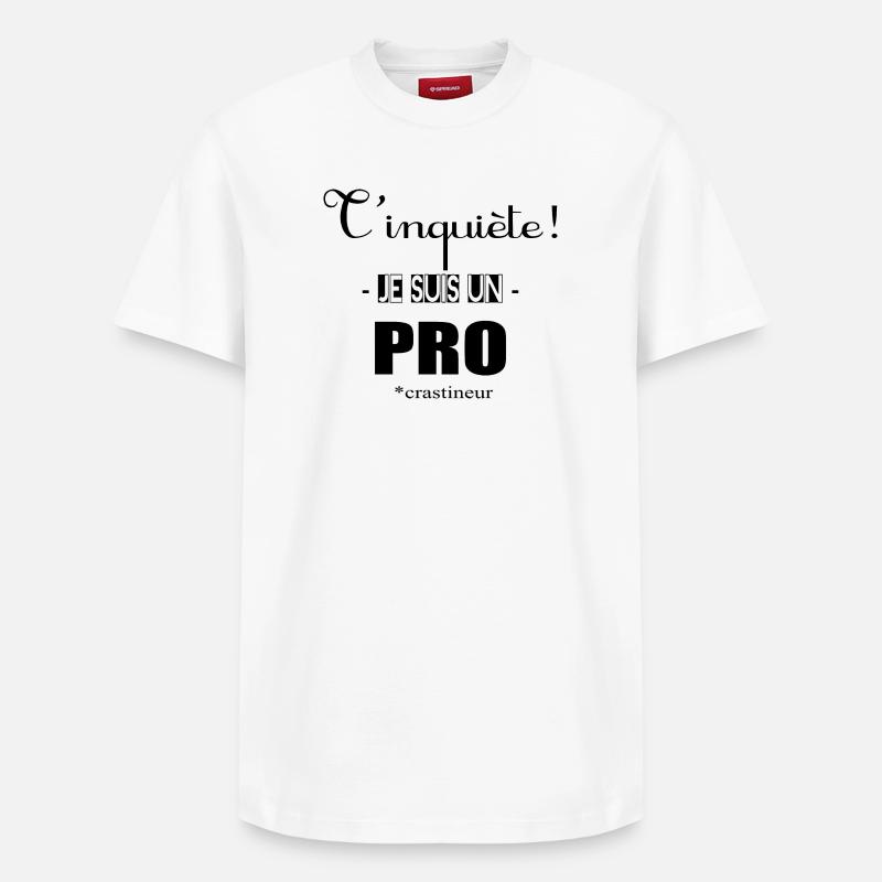 Procrastinateur - T-shirt unisexe décontracté en coton Supima – de SPREAD - blanc