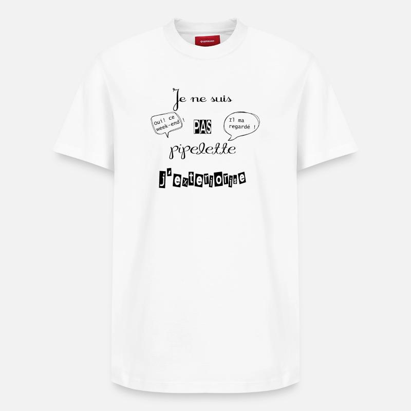 J'exteriorise - T-shirt unisexe décontracté en coton Supima – de SPREAD - blanc