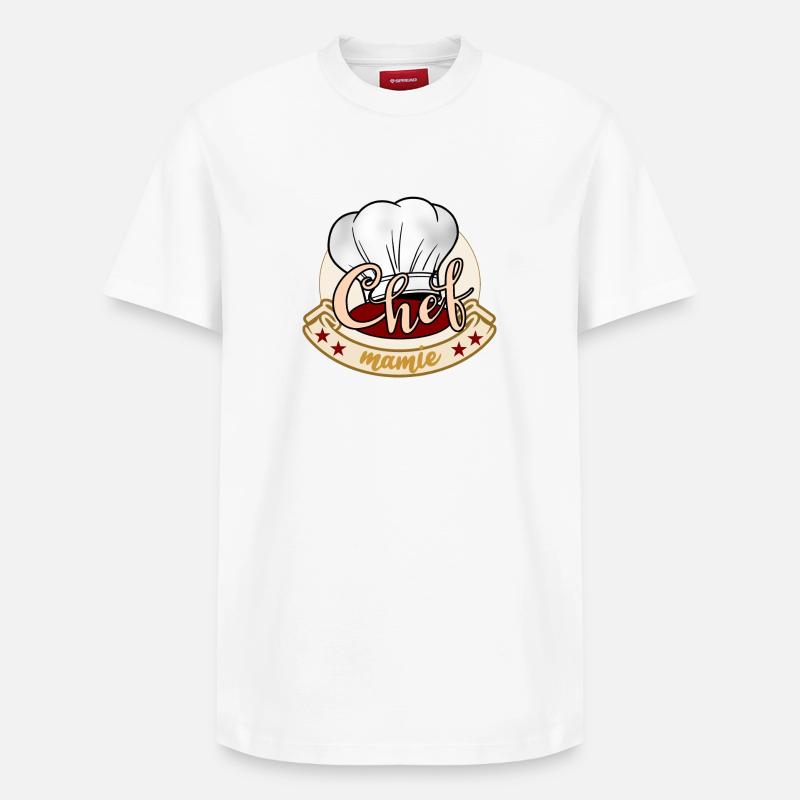 Chef cuisinier mamie - T-shirt unisexe décontracté en coton Supima – de SPREAD - blanc