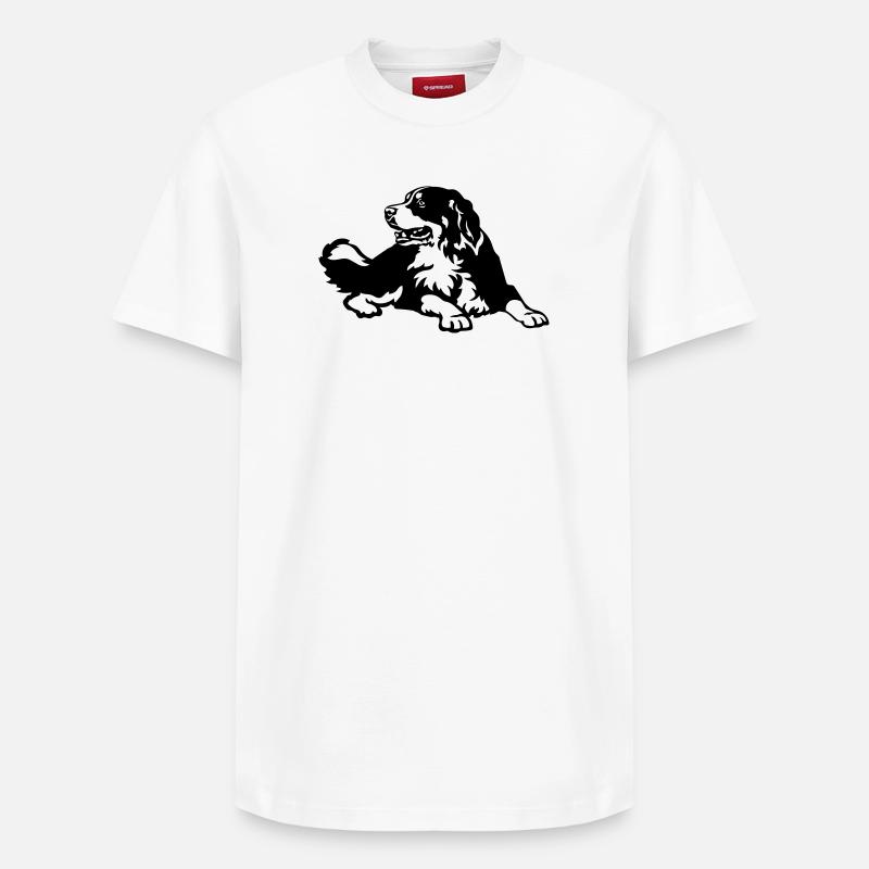 Bouvier bernois - T-shirt unisexe décontracté en coton Supima – de SPREAD - blanc