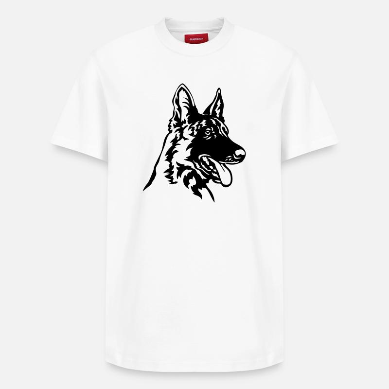 Hollandse Herder Kopf - T-shirt unisexe décontracté en coton Supima – de SPREAD - blanc
