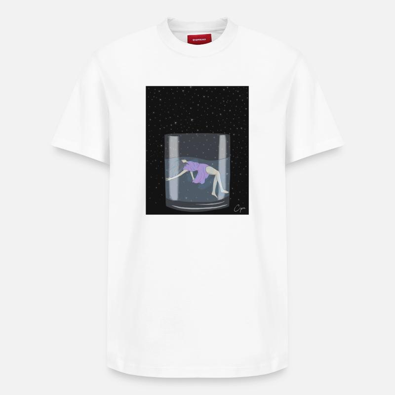 Perdu - T-shirt unisexe décontracté en coton Supima – de SPREAD - blanc