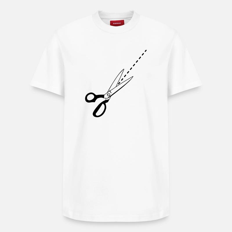 Pattern cutting logo tailor - Relaxed Unisex Supima Cotton T-Shirt – by SPREAD - white