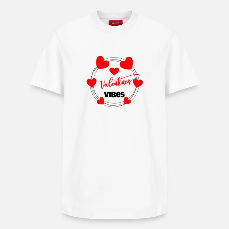 Saint-Valentin, Saint-Valentin, Saint-Valentin - T-shirt unisexe décontracté en coton Supima – de SPREAD - blanc