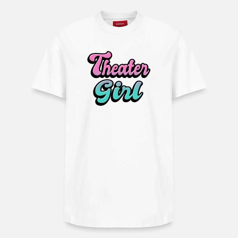 Fille de théâtre - T-shirt unisexe décontracté en coton Supima – de SPREAD - blanc
