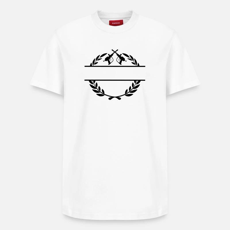 Logo paintball. - T-shirt unisexe décontracté en coton Supima – de SPREAD - blanc