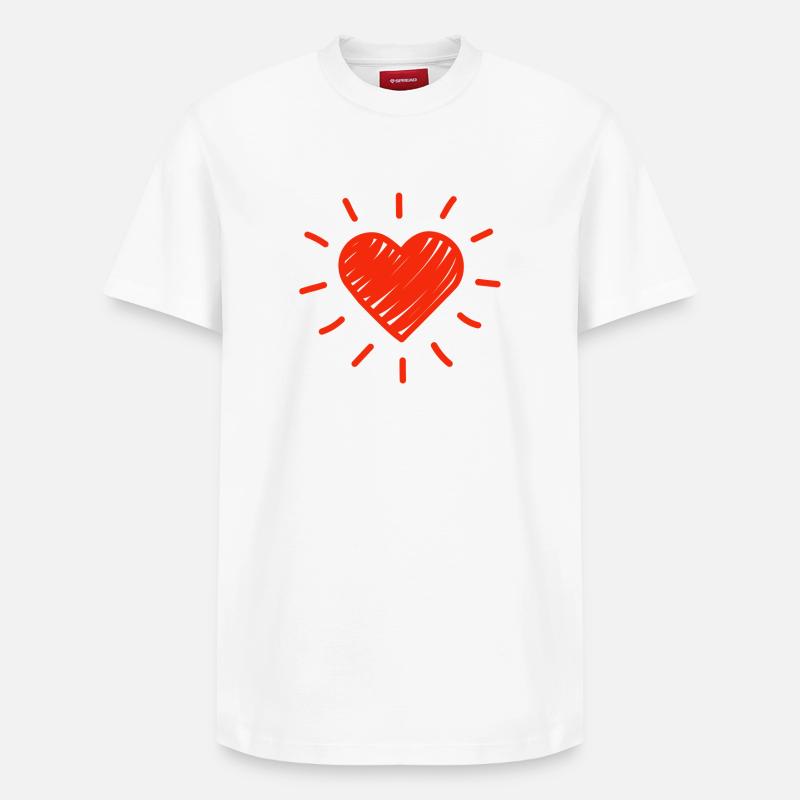 Saint-Valentin, Saint-Valentin, Saint-Valentin - T-shirt unisexe décontracté en coton Supima – de SPREAD - blanc