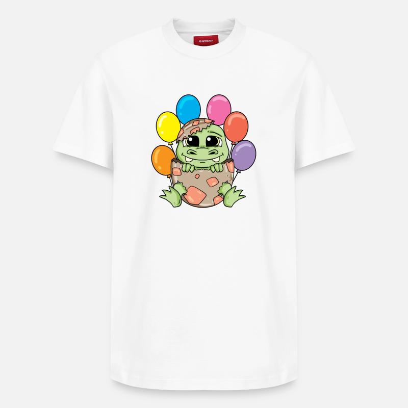 Dino - T-shirt unisexe décontracté en coton Supima – de SPREAD - blanc