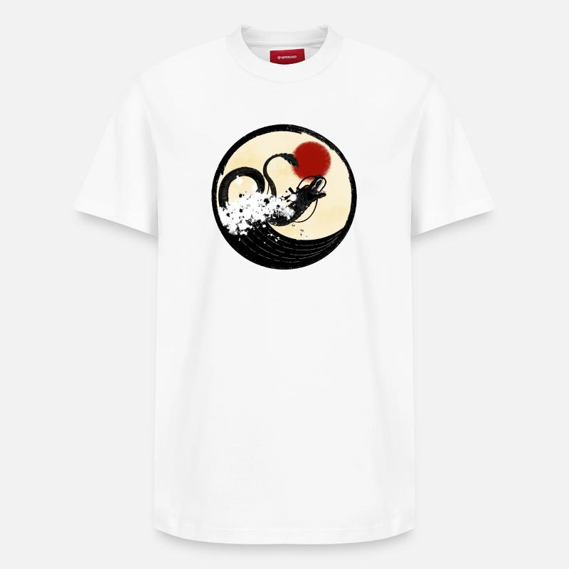 Dragon chinois - T-shirt unisexe décontracté en coton Supima – de SPREAD - blanc