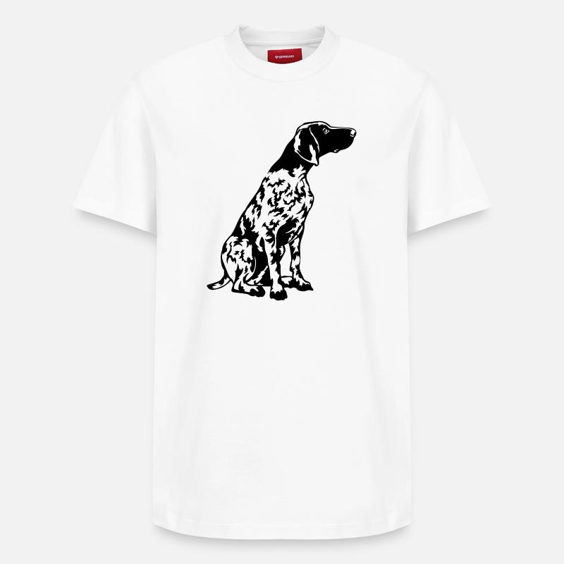 Cheveux courts allemands - T-shirt unisexe décontracté en coton Supima – de SPREAD - blanc