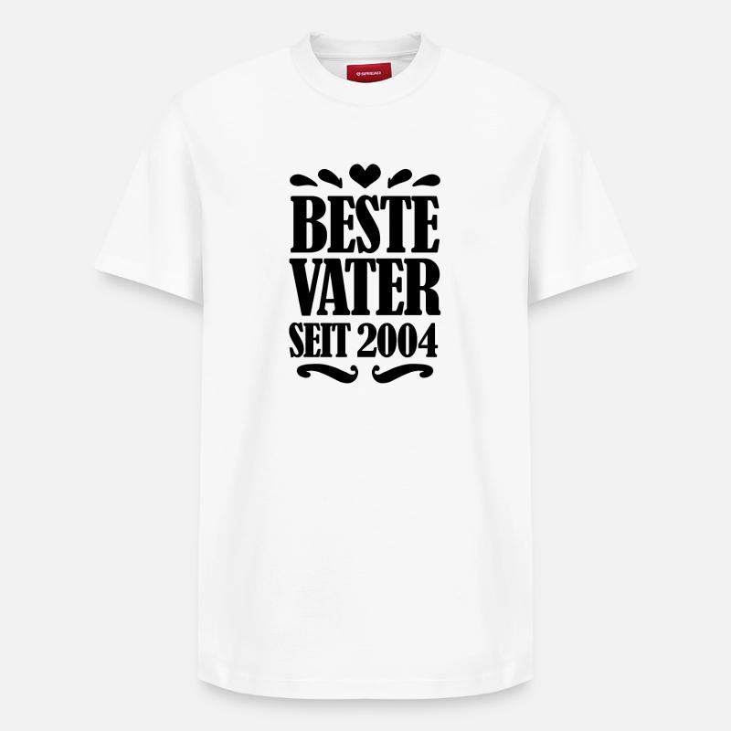 Bester Vater seit 2004 - Relaxed Unisex Supima Cotton T-Shirt – von SPREAD - Weiß