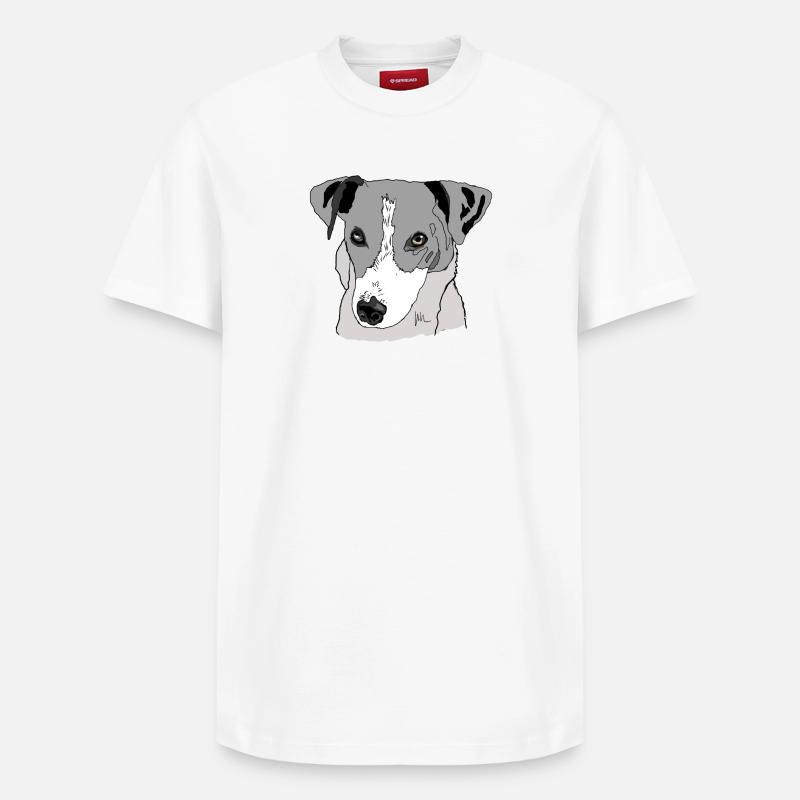 Jack Russel Terrier - Relaxed Unisex Supima Cotton T-Shirt – von SPREAD - Weiß