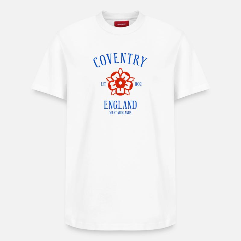 COVENTRY, Angleterre - T-shirt unisexe décontracté en coton Supima – de SPREAD - blanc