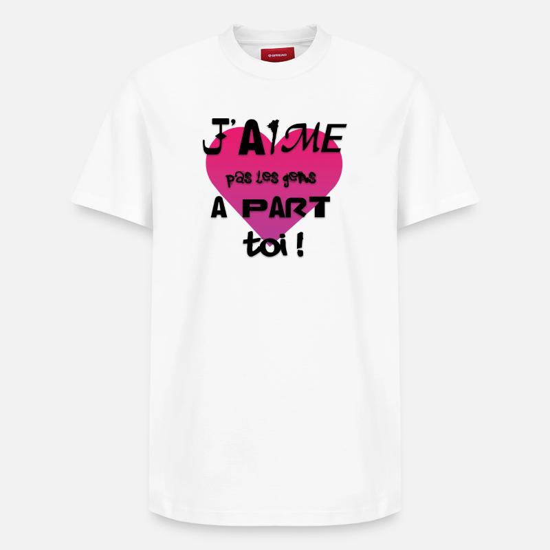 Coeur Rose Gradient — Message d'amour - T-shirt unisexe décontracté en coton Supima – de SPREAD - blanc