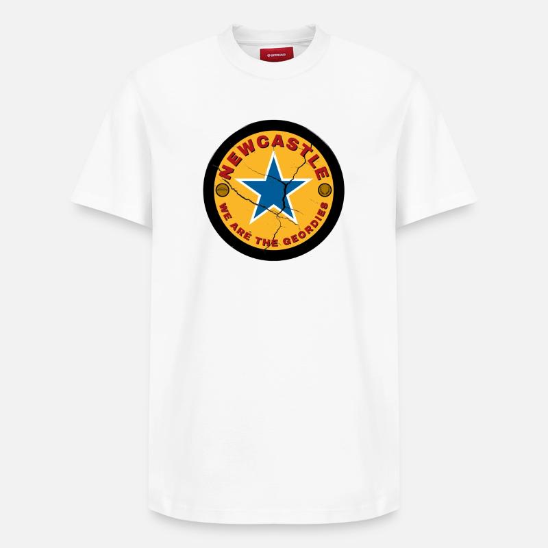 Fissure Blue Star - T-shirt unisexe décontracté en coton Supima – de SPREAD - blanc