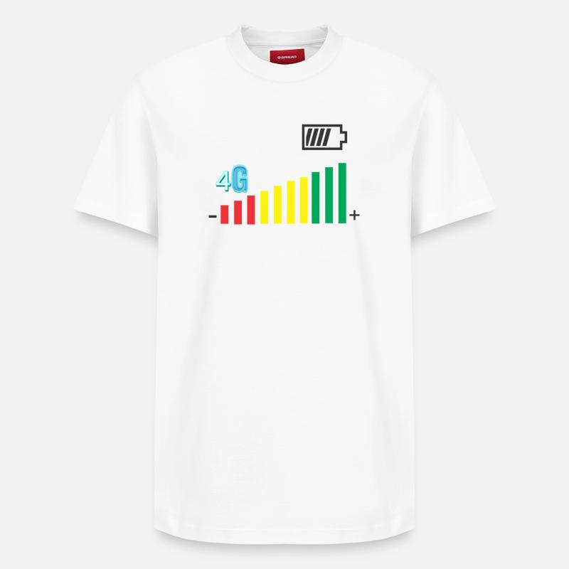 Niveau de couverture - T-shirt unisexe décontracté en coton Supima – de SPREAD - blanc