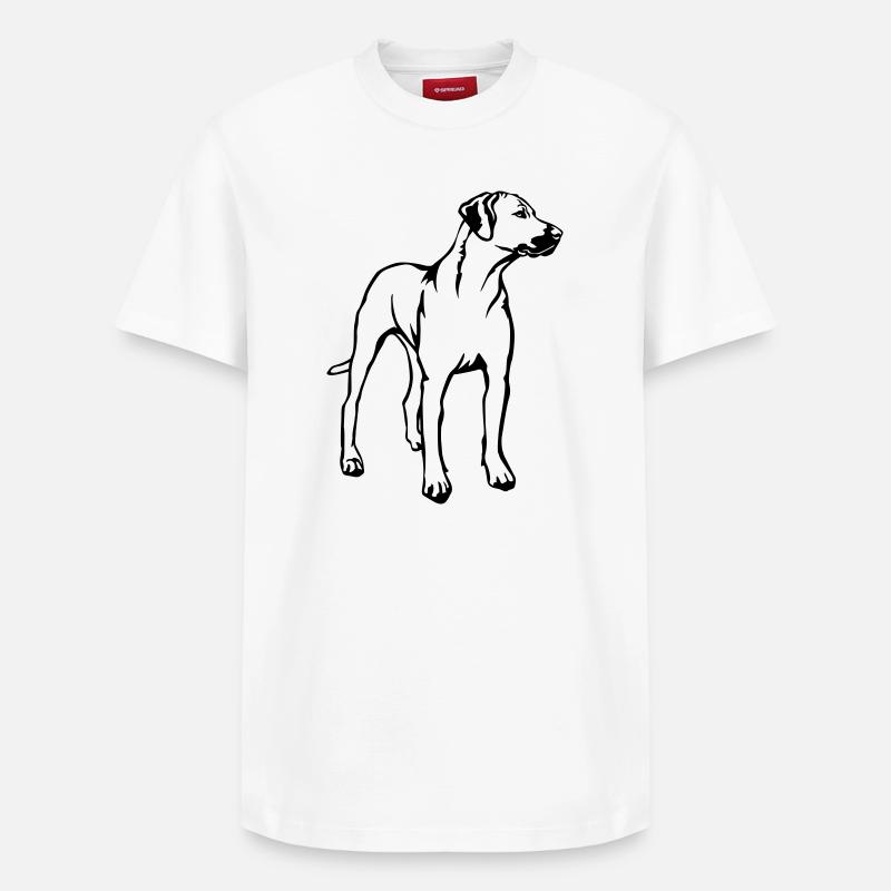 Rhodesian Ridgeback - Relaxed Unisex Supima Cotton T-Shirt – by SPREAD - white