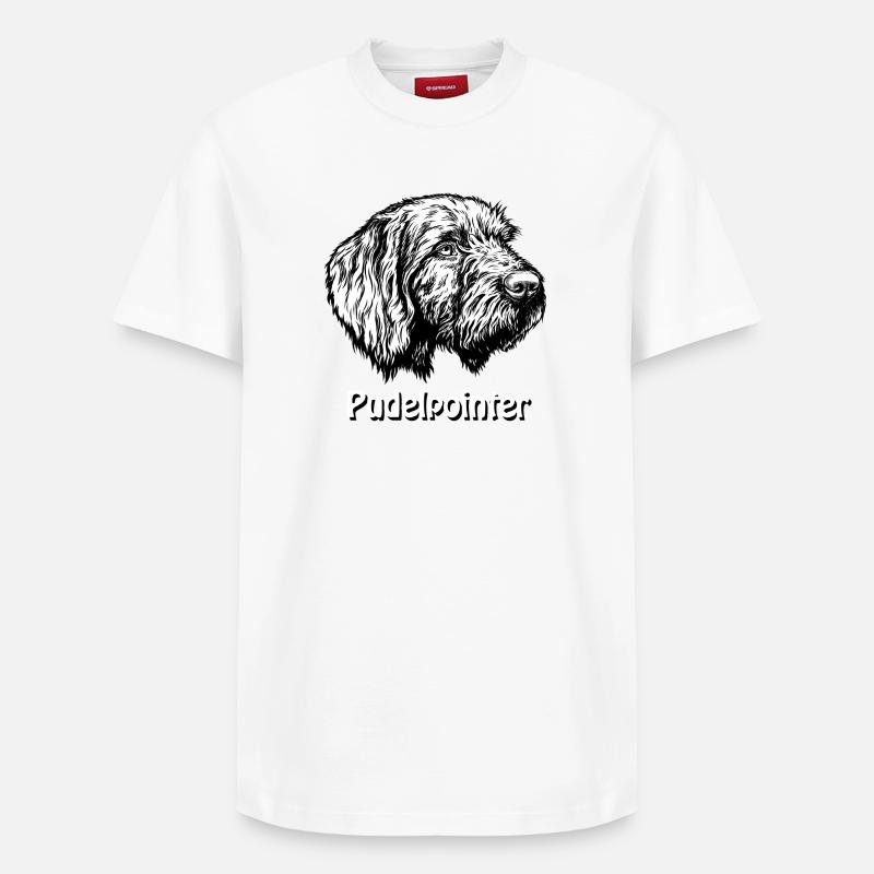 Pudelpointer Portrait - Relaxed Unisex Supima Cotton T-Shirt – by SPREAD - white