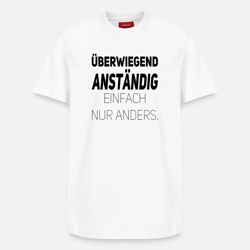 Anständig einfach nur anders - Relaxed Unisex Supima Cotton T-Shirt – von SPREAD - Weiß