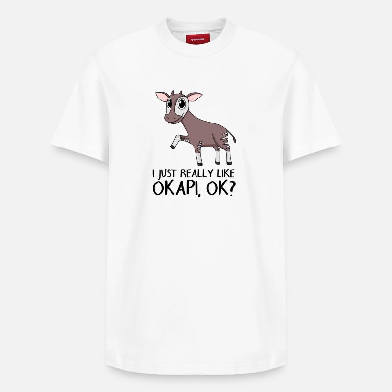Okapi - T-shirt unisexe décontracté en coton Supima – de SPREAD - blanc