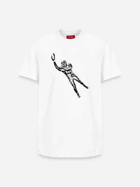 American Football Player - Relaxed Unisex Supima Cotton T-Shirt – by SPREAD - white