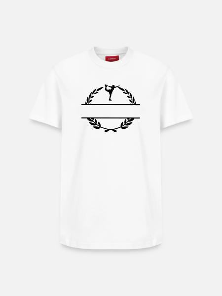 Eiskunstläuferin im Lorbeerkranz - Relaxed Unisex Supima Cotton T-Shirt – von SPREAD - Weiß