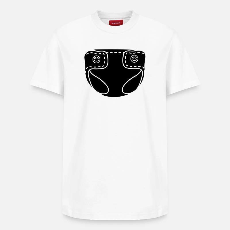 Couche bébé - T-shirt unisexe décontracté en coton Supima – de SPREAD - blanc