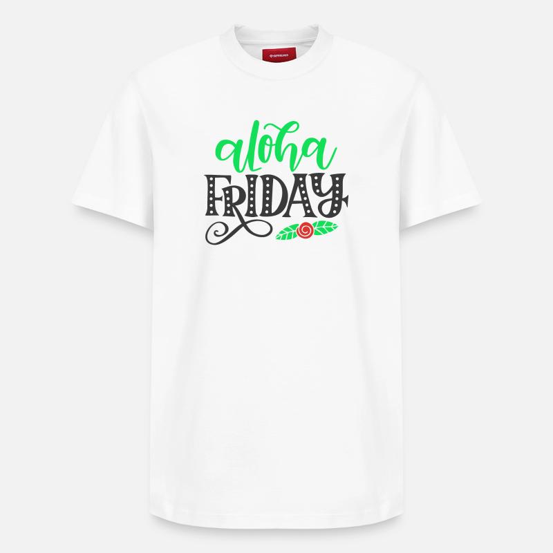 Aloha Vendredi - T-shirt unisexe décontracté en coton Supima – de SPREAD - blanc