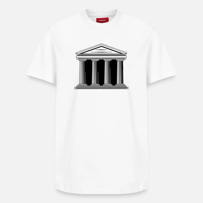 Courthouse logo - Relaxed Unisex Supima Cotton T-Shirt – by SPREAD - white