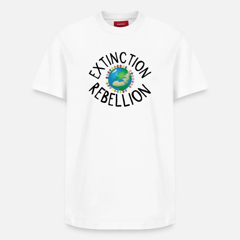 Extinction Rebellion Collier Humain noir - T-shirt unisexe décontracté en coton Supima – de SPREAD - blanc