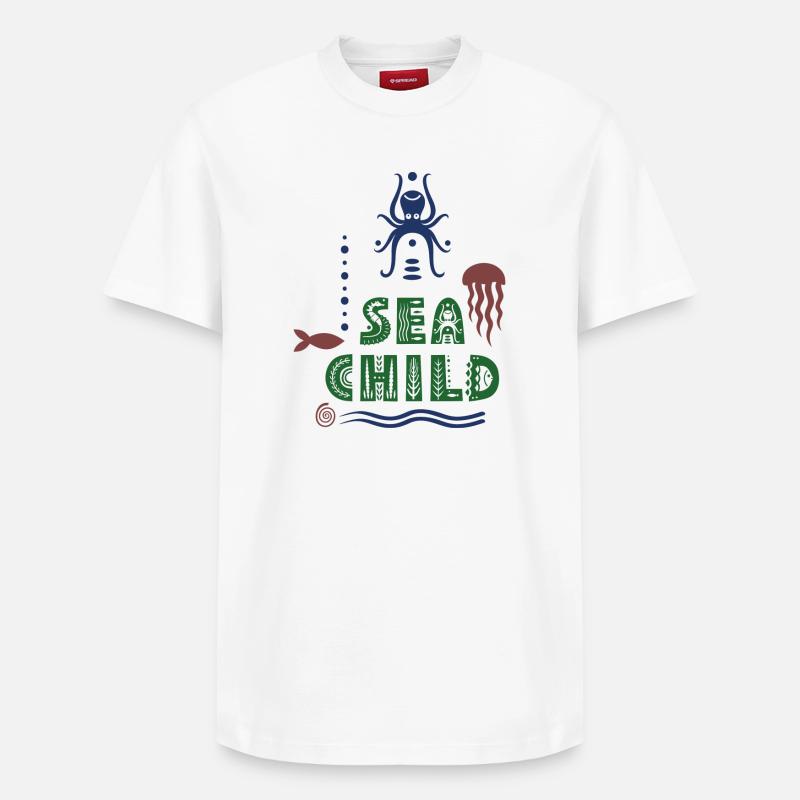 Design pour les plongeurs - T-shirt unisexe décontracté en coton Supima – de SPREAD - blanc
