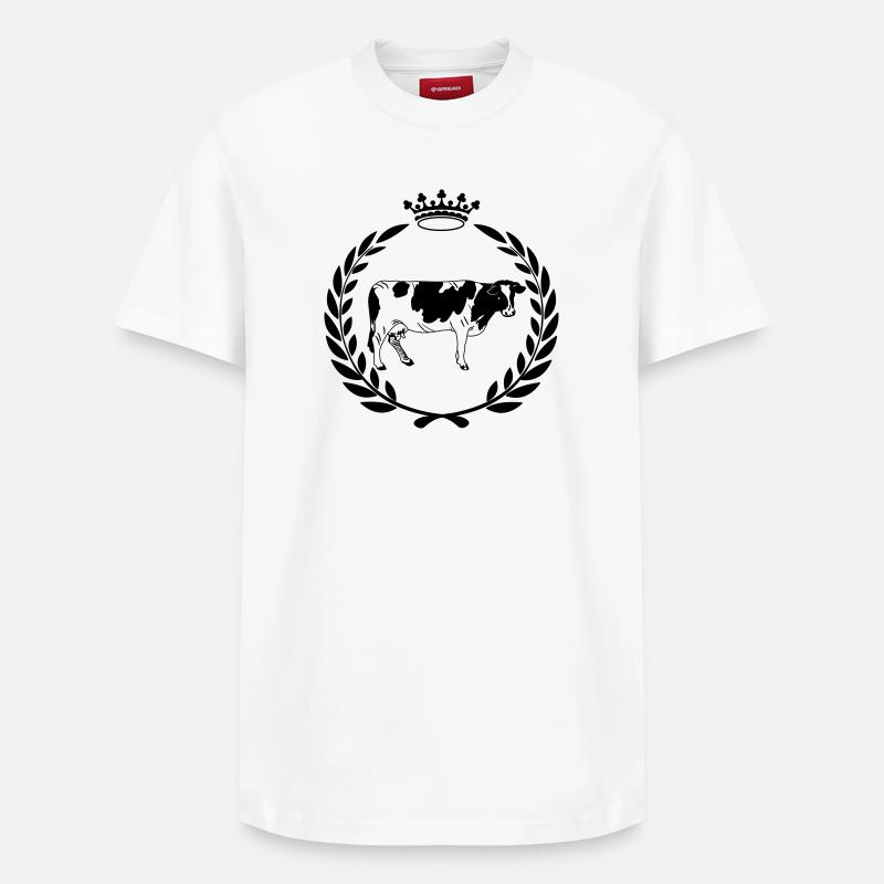 Couronne de laurier de vache - T-shirt unisexe décontracté en coton Supima – de SPREAD - blanc