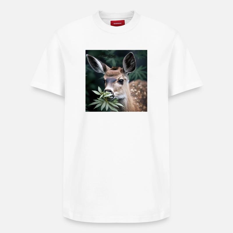 Cannabiche 07 mit Tippfehler - Relaxed Unisex Supima Cotton T-Shirt – von SPREAD - Weiß